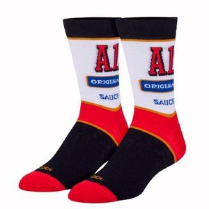 A1 Steak Sauce Dress Socks - NEW Fast Ship